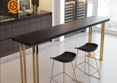 Custom Marble Modern Restaurant Table Luxury Gold Black Dining Room Side Table