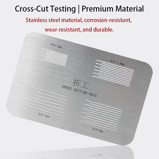 Complete Cross-Cut Adhesion Test Kit with 1mm Grid Cutter, Guide Plate & Tools