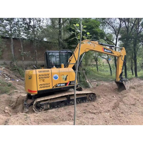 Excavateur d'occasion Sany Sy65c à faible rendement avec une excellente performance et une couleur originale