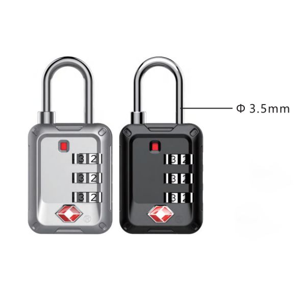 Rarlux TSA Padlock 3 Digital Password Anti-Theft Zinc Alloy Luggage Suitcase Combination Padlock