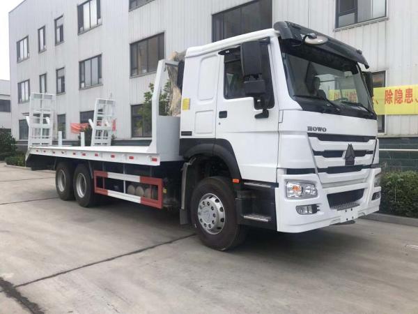 SINOTRUK HOWO 6X4 HEAVY CARGO TRUCK LOW BED 290HP HF7 / HF9 FRONT AXLES 40 TON