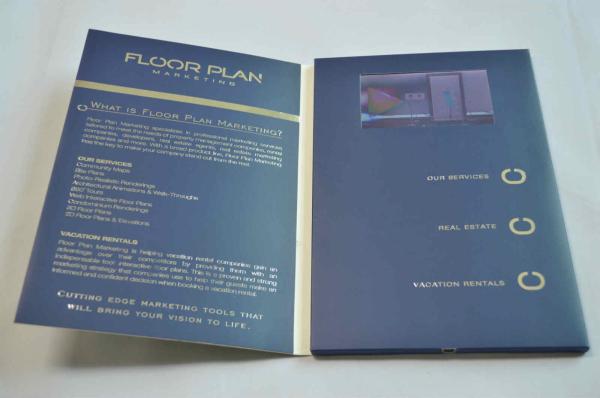 HD Screen Flip Book Video CMYK Printing 1024×600p 55dB Maximum Volume