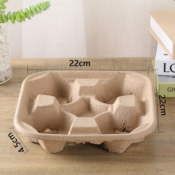 Custom Logo Portable Disposable Two Cup Paper Coffee Cup Holders 30-Day Return Refunds