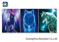 Grueso lenticular enmarcado del modelo los 0.6MM del lobo de la decoración de la pared de la pintura del tirón 3D