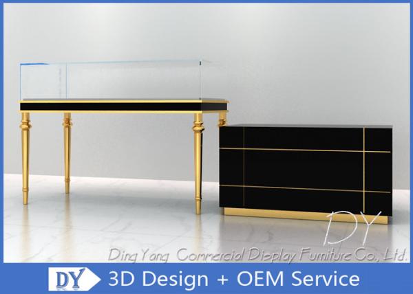 OEM Jewelry Showcase Display Pull - Out Drawers com luzes e fechaduras