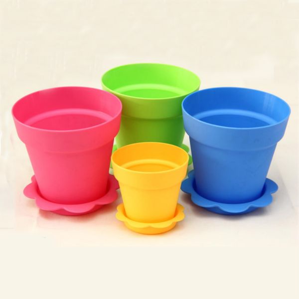 Chinese style  light yellow stoving varnish ceramifinish plant pot with gold edge orchid flower pot