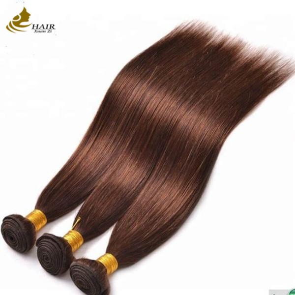 4# Color Chocolate Brown Straight Bundle Human Hair Bundles Weft