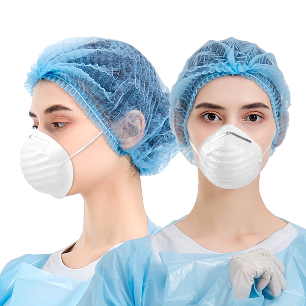 Hubei Haixin Disposable Blue Cup Shape Dust Mask Wholesale Household PPE White Earloop Tie-on Factory Direct Sales