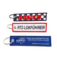 Personalized Woven Keychain with Customization Availability Polyester Material