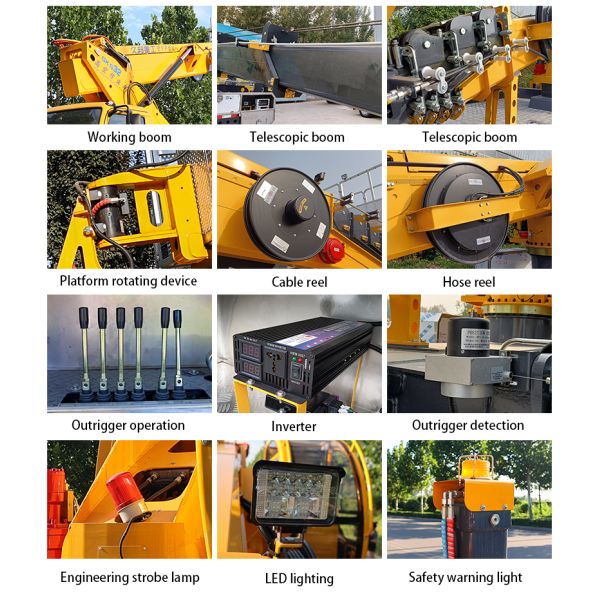 Платформа гидравлического подъема тележки 32м установленная тележкой воздушная рабочая платформа