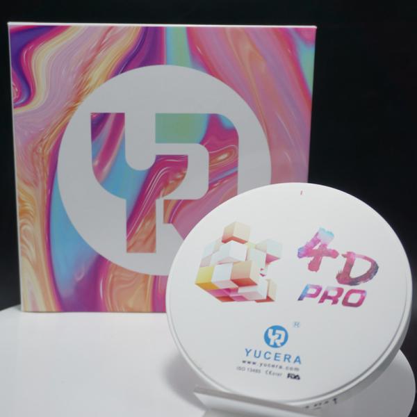 bloco dental da pro zircônia completa cerâmica translúcida das pontes do óxido de zircônio 4D