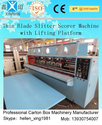 Cardboard Thin Knife Carton Cutting Machine With Pressed Corrugation