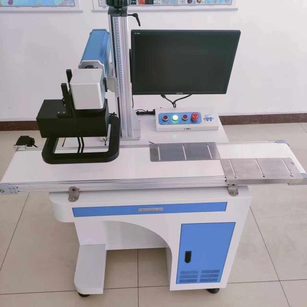 20W 30W 50W 100W Automatic Cabinet Fiber Laser Marking Engraving Machine With Conveyor Belt