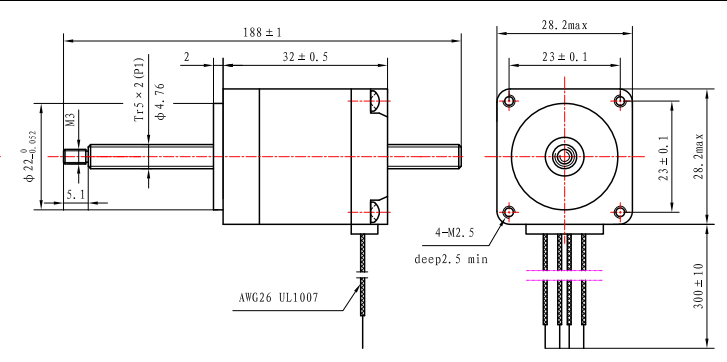 Мотор Casun SMT Nema11 не плененный Stepper для филировальной машины CNC