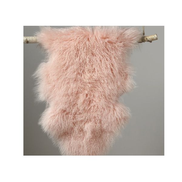 Manta blanca grande piel mongol/tibetana del 100% de la zalea del pelo largo rizado suave del cordero