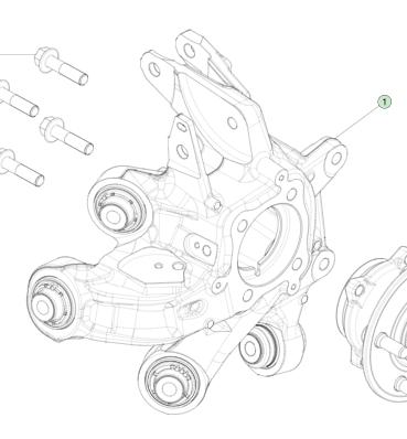 Right Rear Suspension Knuckle for Tesla Model X 2015-2021 Aluminum