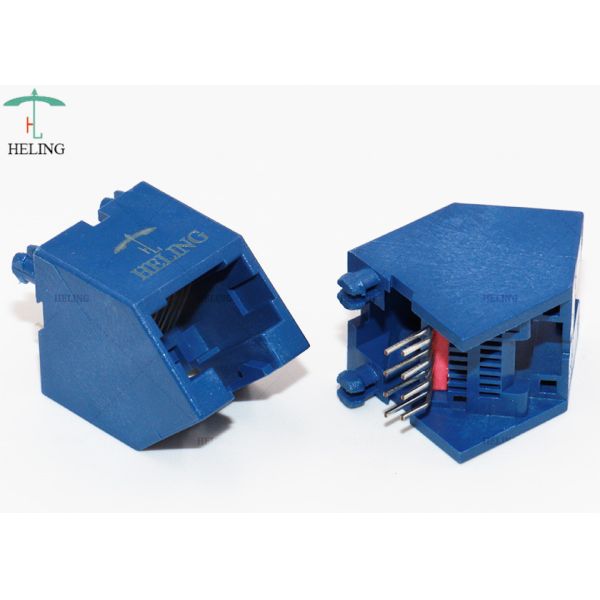 ODM 45 Degree Rj45 Female Jack Connector Single Port MJ88-U211-JLN1