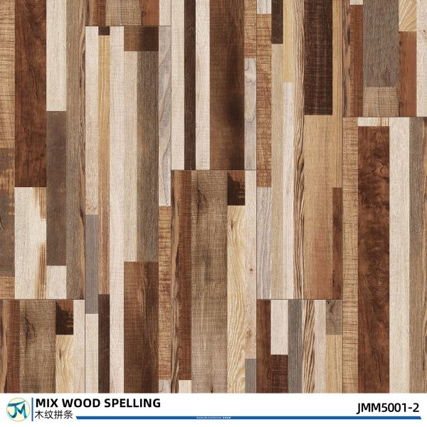 Fire Proof SPC Click Mixed Spelling Wood Flooring Plank 7inches X 48 Inches