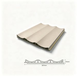 3 Arcs 3D Inner PVC Fluted Wall Panels Hollow Wavy Lightweight Cladding Design for Hotel Lobby Decor