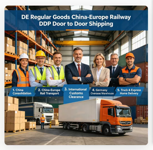 Regular Goods DDP Door To Door Shipping China To Europe Railway Transport Service