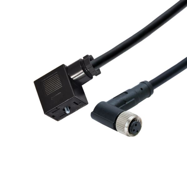 M12 водоустойчивый соединитель Straigt мужчины прессформы 8pins к типу b 2+PE клапана соленоида