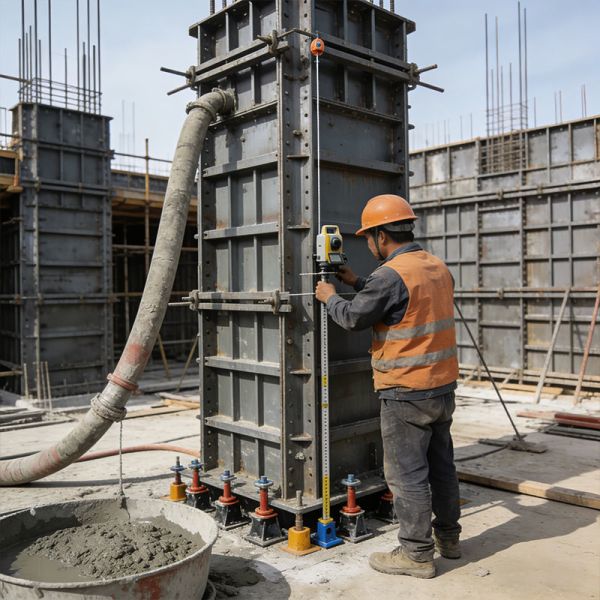 Modern Industrial Light Steel Concrete Column Formwork For Column Construction