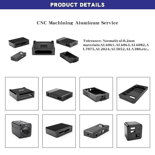 CNC Machined Aluminum Shell Parts with ±0.05mm Tolerance and Customizable Surface Finish for Emergency Power Supply