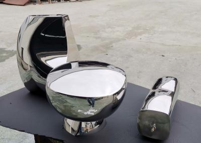 Mirror Polished Abstract Metal Sculpture Hand Art Artificial Style For Home Decoration