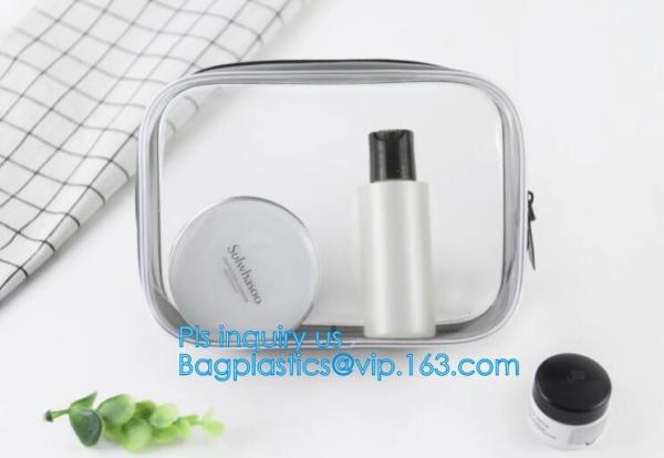 transparent pvc easy take away travel use toothbrush bag, printed zipper PVC Travel Bag For Toothbrush, travel pvc toile