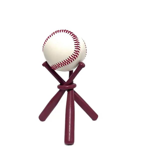 wooden min baseball bat Rack color Mini baseball bat stand with dark brown color
