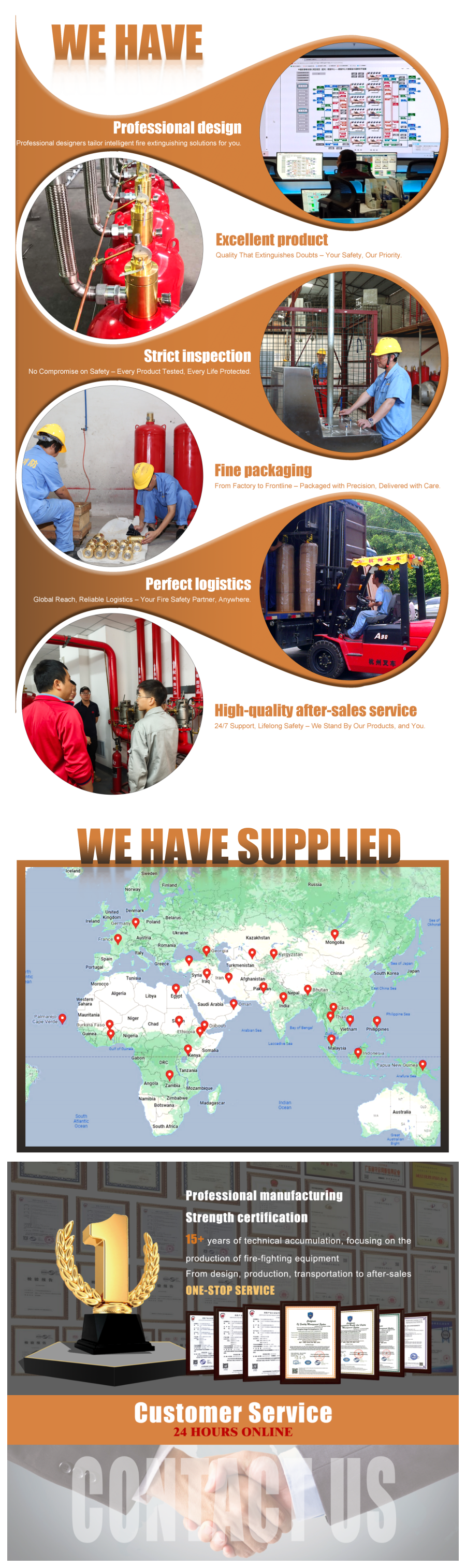 Steel FM200 Cylinder 120L Capacity High Pressure Container for Clean Agent Fire Suppression Systems with Customizable Models