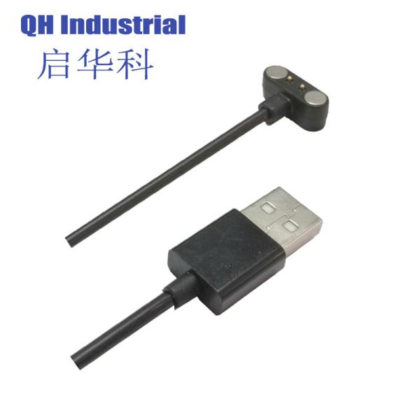 2Pin Precision Artwork Electronic Vertical Type Pin Magnetic Pogo Pin Usb Connectors