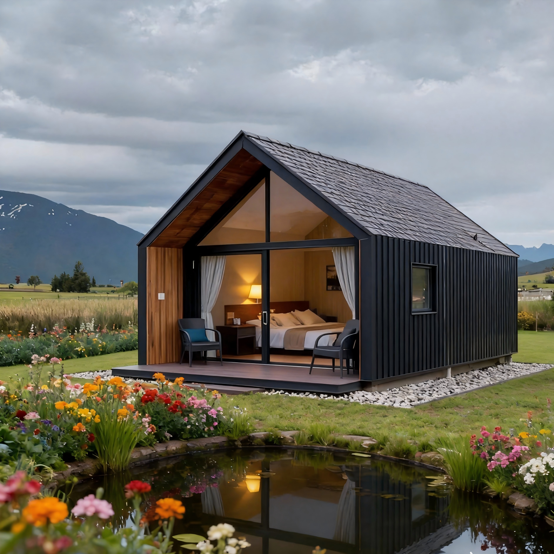Countryside Eco-Friendly Durable  Triangle Prefabricated Family House