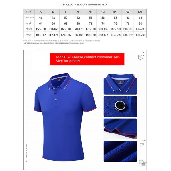Men's Customized Short-sleeved Polo Shirt for Business Work Activity and Advertising