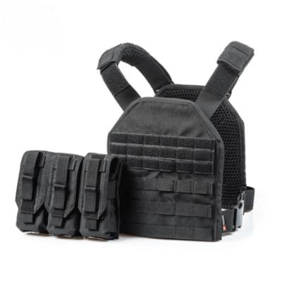 Ultralight Nylon Tactical Plate Carrier MOLLE Combat Vest With Quick Release Rescue Handle