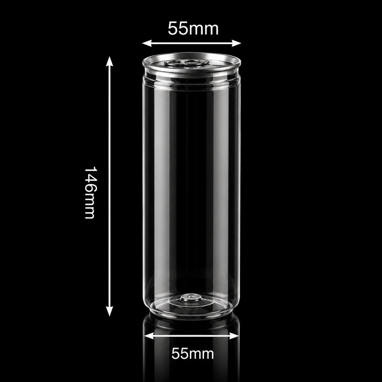 OEM 55mm 330ml RTD Empty PET Plastic Juice Bottles For Convenience Retail Drinks