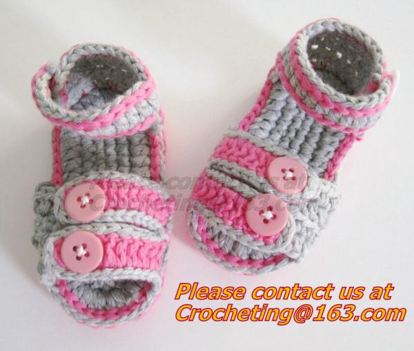 Summer Crochet Baby Boys Girls Sandal Slipper First Walker Shoes Newborn Infant Striped
