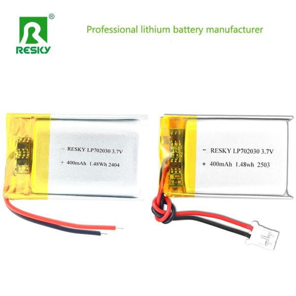 Power Batteries 702030 3.7V 400mAh Rechargeable Polymer Lithium Battery Cells For Wireless Headphone