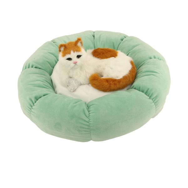 O cão confortável macio da lona da camurça da cama 60cm 70cm do animal de estimação coloca Cat Bed de acalmação acolhedor 40CM 55CM