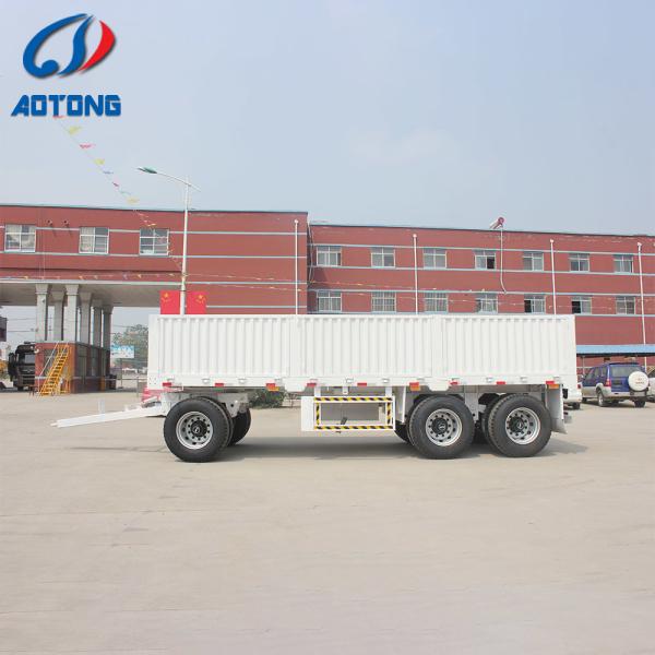 Customizable Drawbar Dolly Hydraulic Truck Flatbed Light Side Wall Farm Cargo Agricultural Dropside Semi Tractor Full Trailer