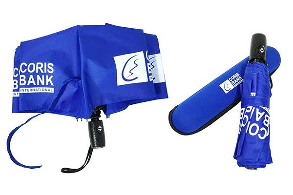 Custom Zippered Case Folding Travel Umbrella With Logo Printing