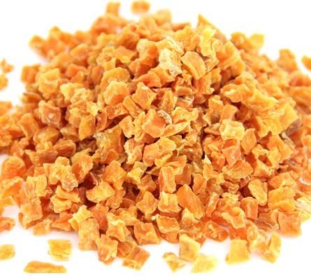 os vegetais secados do ar de 5*5mm secaram a cor original da laranja do sabor da batata doce