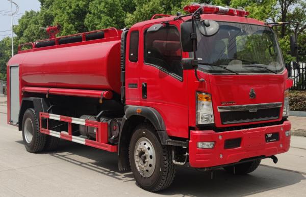 118KW 4x2 Veículos do Corpo de Bombeiros, Carro de Bombeiros 9000L Capacidade do Tanque de Água