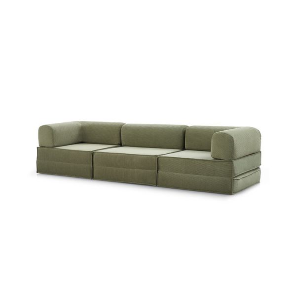 Vacuum Pack Modern Convertible Foam Eco-Friendly 2 Seater Hotel Use Living Room Compressed Folding Rectangle Sofa Bed Double