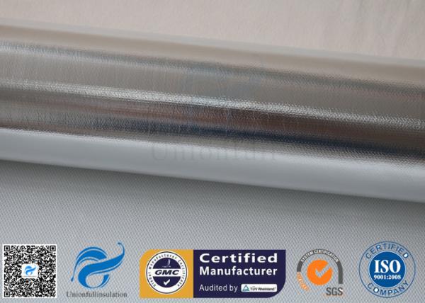 tissu de fibre de verre stratifié par papier aluminium réfléchissant de tissu de fibre de verre de la chaleur de 0.43mm