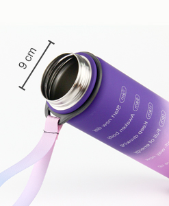 Fashion Gradient Vacuum Insulated 32 Oz Metal Water Bottle Wide Mouth With Leakproof Lid