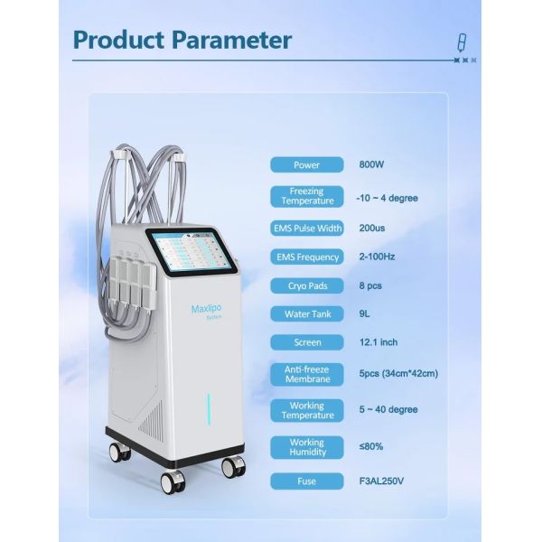 Non-invasive Body Slimming 4 Cooling Pads Cryo Membrane Fat Freezing Professional Machine Cool Sculpting Salon Massager Device