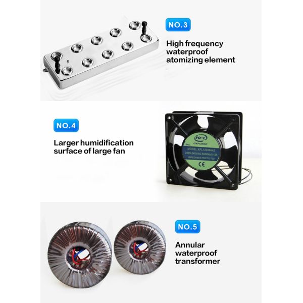 Big Capacity 3kg/H Automatic Modern High Fog Hospital Industrial Ultrasonic Humidifier