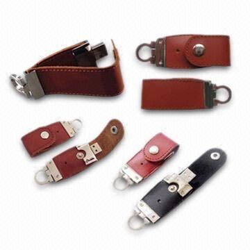 Nueva memoria USB AT-030C del cuero de la llegada