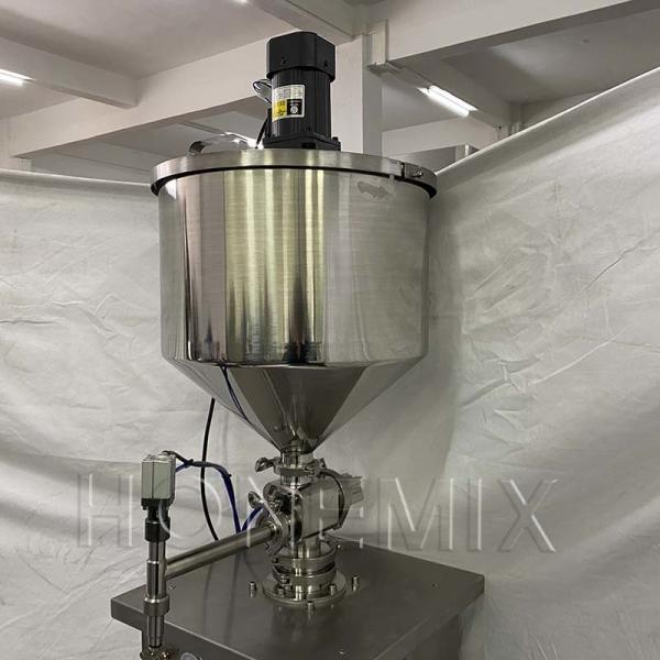 Food Jam Hopper Filling Machine Vertical Mixing paddle Pneumatic Control